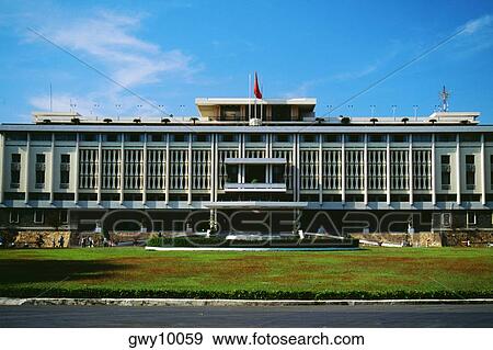 Reunification Palace, Ho Chi Minh City (formerly Saigon) Vietnam View Large Photo Image Stock Photo - Reunification Palace, Ho Chi Minh City (formerly Saigon) Vietnam. Fotosearch