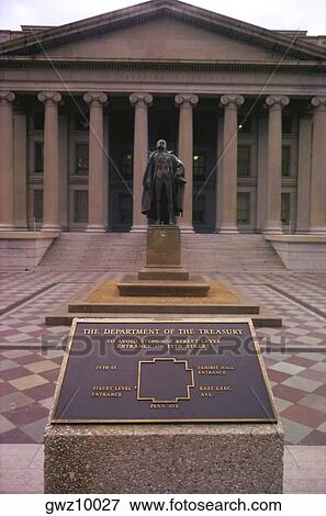 Statue in front of a building, US Treasury Department, Washington DC, USA View Large Photo Image Stock Photo - Statue in front of a building, US Treasury Department, Washington DC, USA. Fotosearch