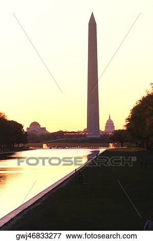 Tower beside a pond, Washington Monument, Washington DC, USA View Large Photo Image Stock Photo - Tower beside a pond, Washington Monument, Washington DC, USA. Fotosearch