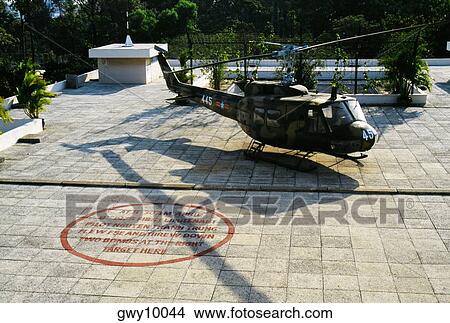 Picture - War exhibit, Reunification Palace, Ho Chi Minh City (formerly Saigon) Vietnam. Fotosearch