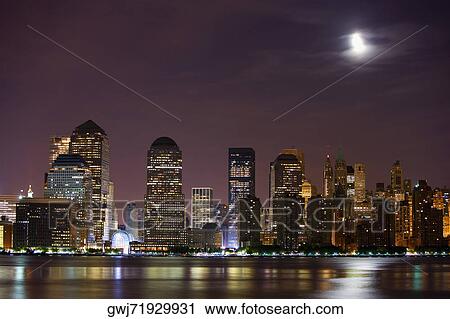 Buildings lit up at night, New York City, New York State, USA View Large Photo Image Stock Image - Buildings lit up at night, New York City, New York State, USA. Fotosearch