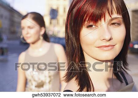 Stock Image - Close-of a young woman . Fotosearch