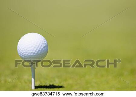 Close-up of a golf ball on a tee View Large Photo Image Stock Photography - Close-up of a golf ball on a tee. Fotosearch