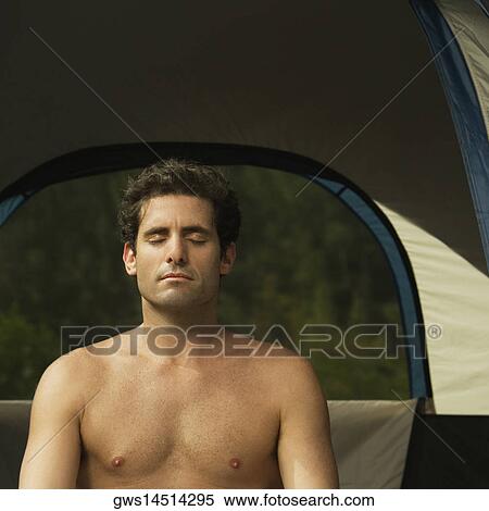 Close-up of a mid adult man with his eyes closed View Large Photo Image Stock Photography - Close-up of a mid adult man with his eyes closed. Fotosearch