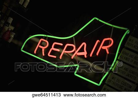 Close-up of a neon sign View Large Photo Image Stock Image - Close-up of a neon sign. Fotosearch