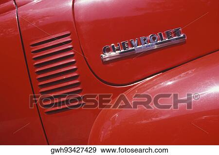 Stock Photo - Close-up of a red car. Fotosearch