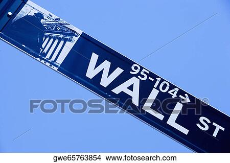 Close-up of a Wall Street sign, Wall Street, Manhattan, New York City, New York State, USA View Large Photo Image Picture - Close-up of a Wall Street sign, Wall Street, Manhattan, New York City, New York State, USA. Fotosearch