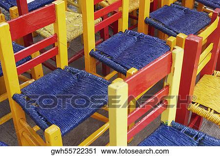 Close-up of empty chairs View Large Photo Image Stock Image - Close-up of empty chairs. Fotosearch