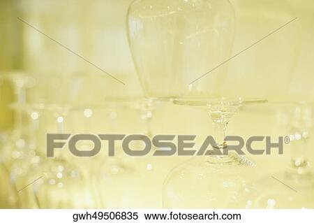 Stock Photography - Close-up of empty wine glasses. Fotosearch