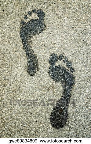 Close-up of footprints View Large Photo Image Stock Photo - Close-up of footprints. Fotosearch
