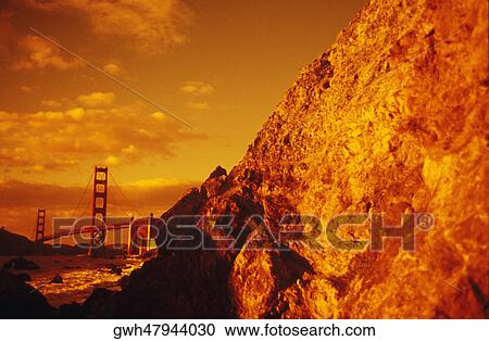 Close-up of rocks near a bay, Golden Gate Bridge, San Francisco, California, USA View Large Photo Image Stock Image - Close-up of rocks near a bay, Golden Gate Bridge, San Francisco, California, USA. Fotosearch