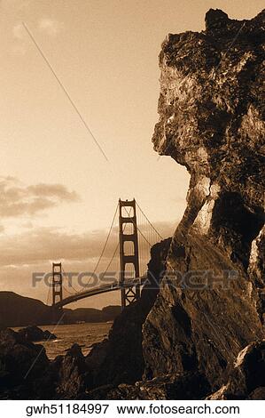 Close-up of rocks near a bay, Golden Gate Bridge, San Francisco, California, USA View Large Photo Image Stock Photo - Close-up of rocks near a bay, Golden Gate Bridge, San Francisco, California, USA. Fotosearch