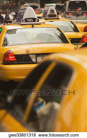 Close-up of taxis, New York City, New York State, USA View Large Photo Image Stock Photo - Close-up of taxis, New York City, New York State, USA. Fotosearch