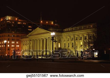 Facade of an art museum lit up at night, National Gallery of Art, Washington DC, USA View Large Photo Image Stock Photo - Facade of an art museum lit up at night, National Gallery of Art, Washington DC, USA. Fotosearch