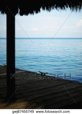 Gazebo on a pier View Large Photo Image Stock Photo - Gazebo on a pier. Fotosearch