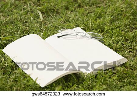 High angle view of eyeglasses on an open book on the lawn View Large Photo Image Stock Image - High angle view of eyeglasses on an open book on the lawn. Fotosearch