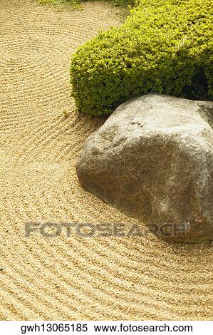 Stock Photography - High angle view of rocks in a field, Tokyo, Japan. Fotosearch