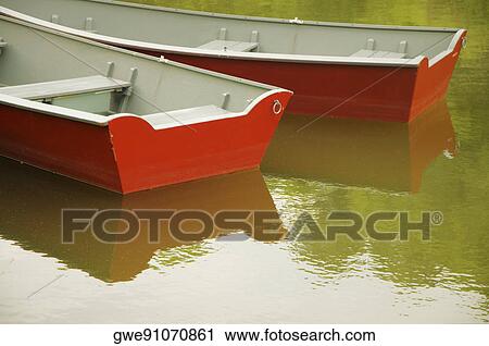 Stock Image - High angle view of two boats. Fotosearch