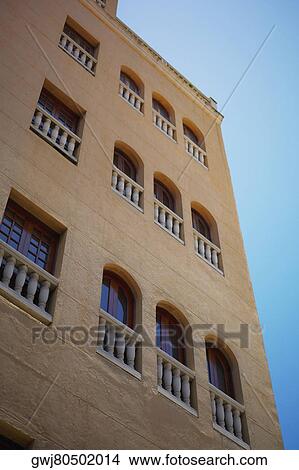 Picture - Low angle view of a building, Cartagena, Colombia. Fotosearch