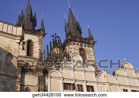 Stock Image - Low angle view of a church . Fotosearch