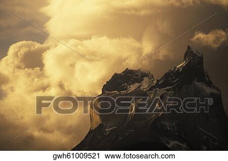 Stock Image - Low angle view of a rock formation. Fotosearch