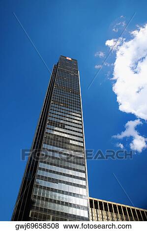 Low angle view of a skyscraper, Manhattan, New York City, New York State, USA View Large Photo Image Stock Photo - Low angle view of a skyscraper, Manhattan, New York City, New York State, USA. Fotosearch