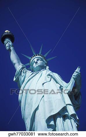 Low angle view of a statue, Statue Of Liberty, New York City, New York State, USA View Large Photo Image Stock Image - Low angle view of a statue, Statue Of Liberty, New York City, New York State, USA. Fotosearch