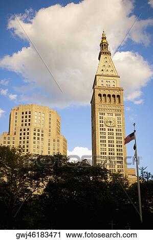 Low angle view of skyscrapers, New York City, New York State, USA View Large Photo Image Stock Image - Low angle view of skyscrapers, New York City, New York State, USA. Fotosearch