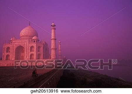 Monument along a river, Taj Mahal, Agra, Uttar Pradesh, India View Large Photo Image Stock Photograph - Monument along a river, Taj Mahal, Agra, Uttar Pradesh, India. Fotosearch