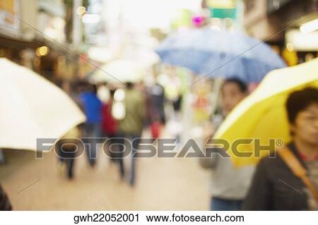 Stock Image - People at a market, Tokyo, Japan. Fotosearch
