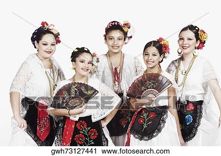 Portrait of a group of female dancers View Large Photo Image Stock Image - Portrait of a group of female dancers. Fotosearch