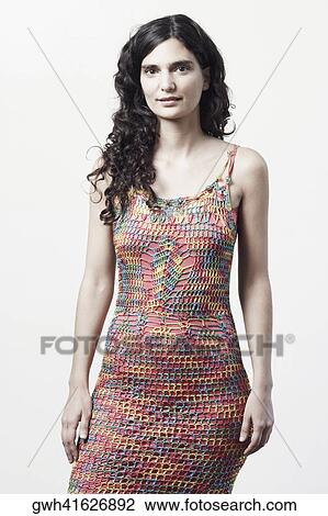 Stock Image - Portrait of a mid adult woman. Fotosearch