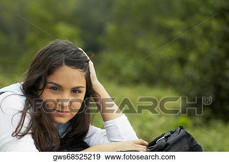 Portrait of a mid adult woman View Large Photo Image Stock Photo - Portrait of a mid adult woman. Fotosearch