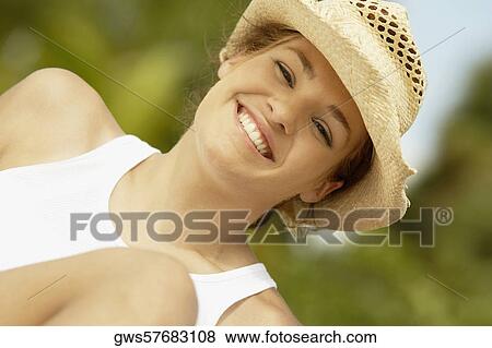 Portrait of a teenage girl smiling View Large Photo Image Stock Photo - Portrait of a teenage girl smiling. Fotosearch