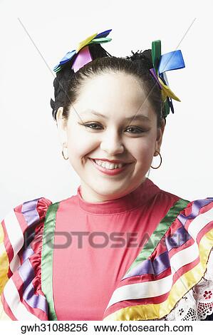 Portrait of a teenage girl smiling View Large Photo Image Stock Photograph - Portrait of a teenage girl smiling. Fotosearch
