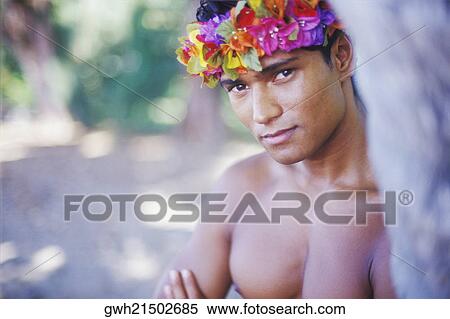 Portrait of a young man smiling, Hawaii, USA View Large Photo Image Stock Photography - Portrait of a young man smiling, Hawaii, USA. Fotosearch