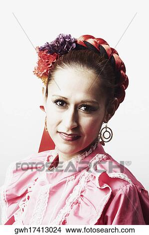 Portrait of a young woman smiling View Large Photo Image Picture - Portrait of a young woman smiling. Fotosearch