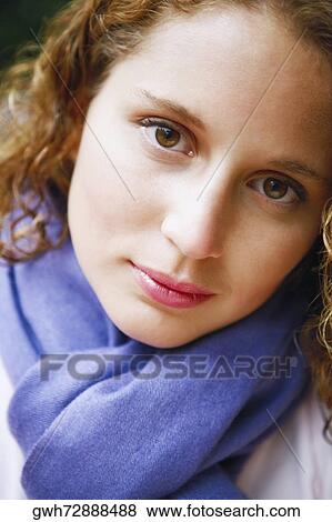 Stock Photo - Portrait of a young woman. Fotosearch