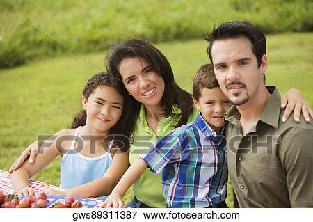 Portrait of parents with their children View Large Photo Image Stock Photo - Portrait of parents with their children. Fotosearch