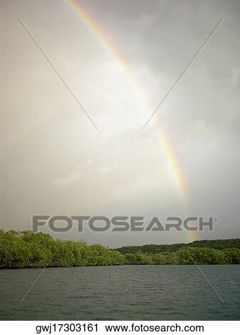 Rainbow over the sea View Large Photo Image Stock Image - Rainbow over the sea. Fotosearch