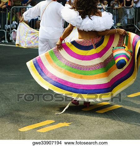 Rear view of a man and a woman dancing at a gay parade View Large Photo Image Picture - Rear view of a man and a woman dancing at a gay parade. Fotosearch