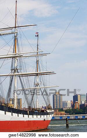 Sailing ship at the harbor View Large Photo Image Stock Photo - Sailing ship at the harbor. Fotosearch