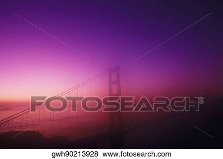 Silhouette of a bridge, Golden Gate Bridge, San Francisco, California, USA View Large Photo Image Stock Photo - Silhouette of a bridge, Golden Gate Bridge, San Francisco, California, USA. Fotosearch