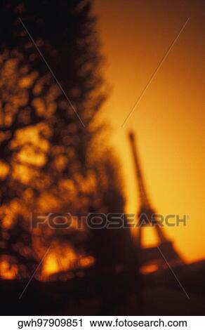 Silhouette of a tower, Eiffel Tower, Paris, France View Large Photo Image Stock Image - Silhouette of a tower, Eiffel Tower, Paris, France. Fotosearch