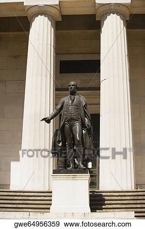 Stock Photo - Statue in front of a building. Fotosearch