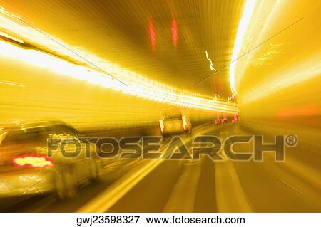 Vehicles moving in a tunnel, New York City, New York State, USA View Large Photo Image Stock Photo - Vehicles moving in a tunnel, New York City, New York State, USA. Fotosearch