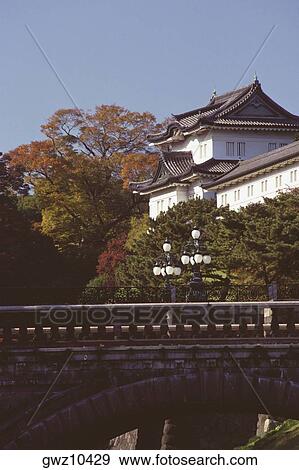 Arch bridge near a palace, Nijubashi Bridge, Imperial Palace, Tokyo Prefecture, Japan View Large Photo Image Stock Photo - Arch bridge near a palace, Nijubashi Bridge, Imperial Palace, Tokyo Prefecture, Japan. Fotosearch