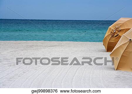 Beach umbrellas on the beach View Large Photo Image Stock Photograph - Beach umbrellas on the beach. Fotosearch