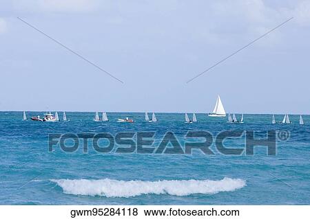 Boats in the sea View Large Photo Image Stock Photo - Boats in the sea. Fotosearch