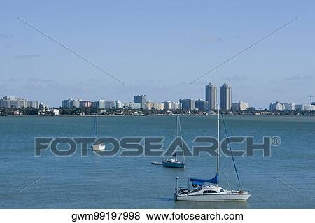 Stock Photo - Boats in the sea. Fotosearch